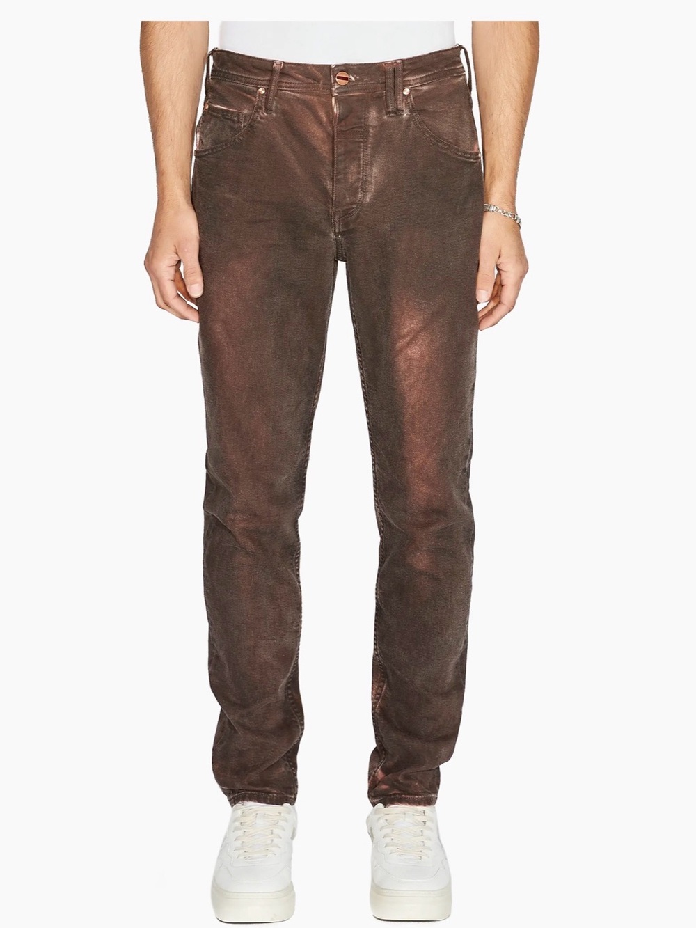 VAYDER Benozzo Men’s Tapered Jeans Brown Burgundy Size 30 NWT $425